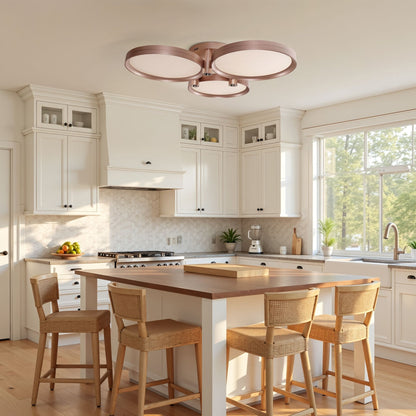 Lightsin Modern Three - Disk Silver/Gold Full Spectrum Ceiling Light - House Comfort