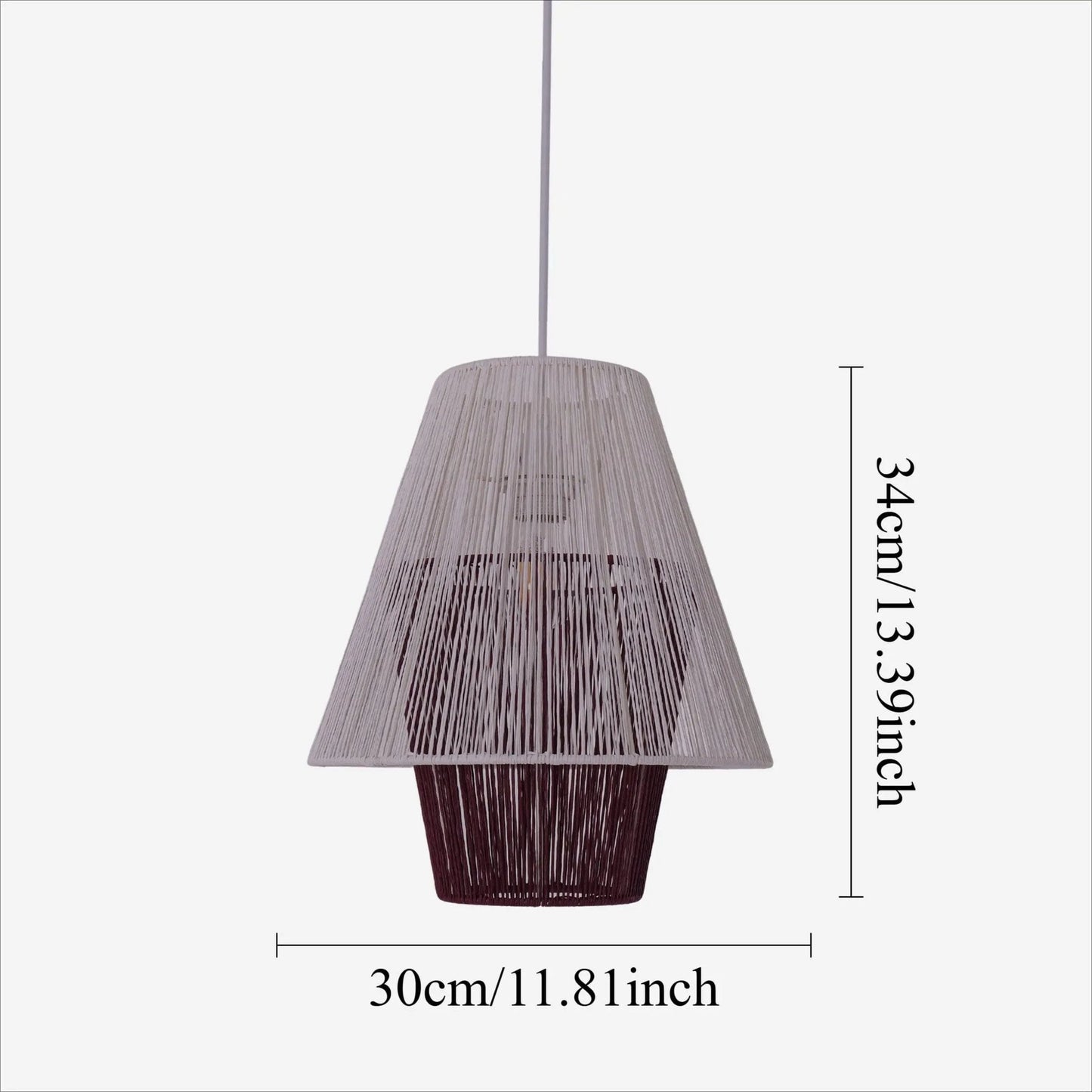 Lightsin Modern White Pendant Light with Purple Paper Rope Design - House Comfort
