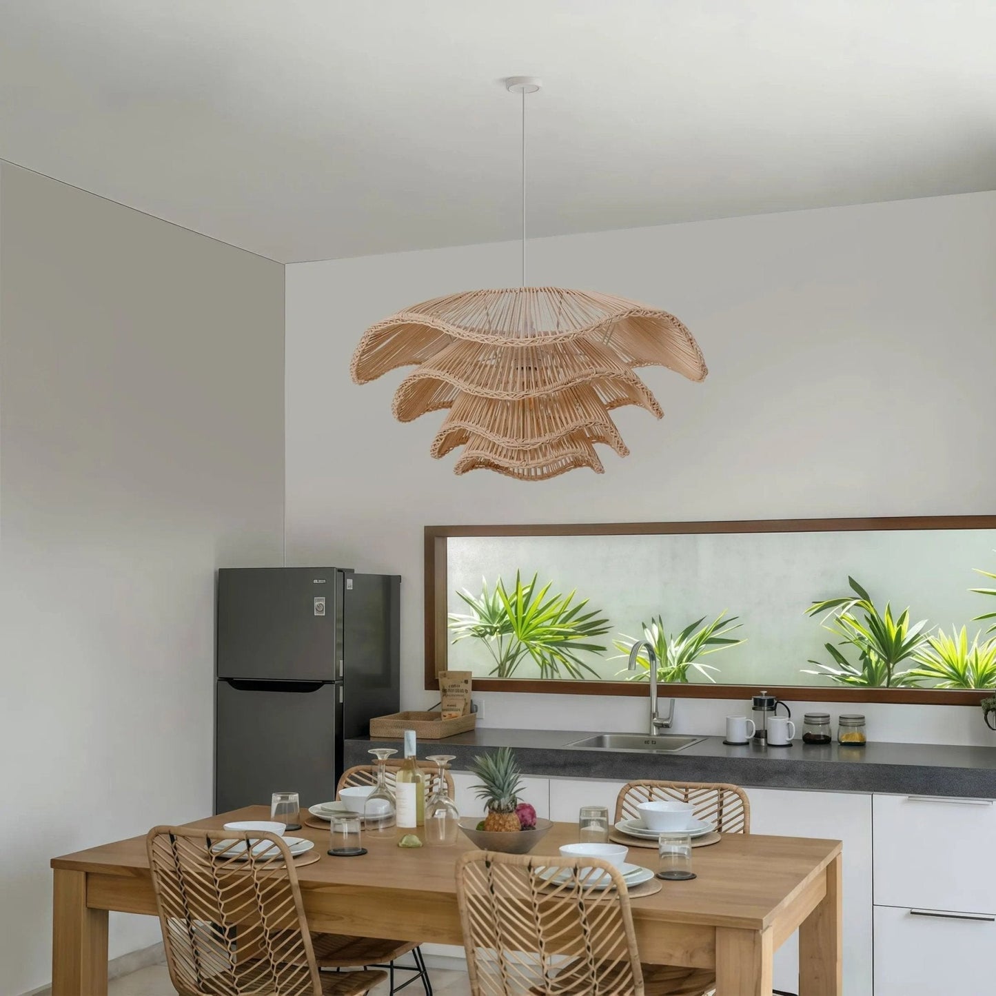 Lightsin Multi - tiered rattan pendant lamp - House Comfort