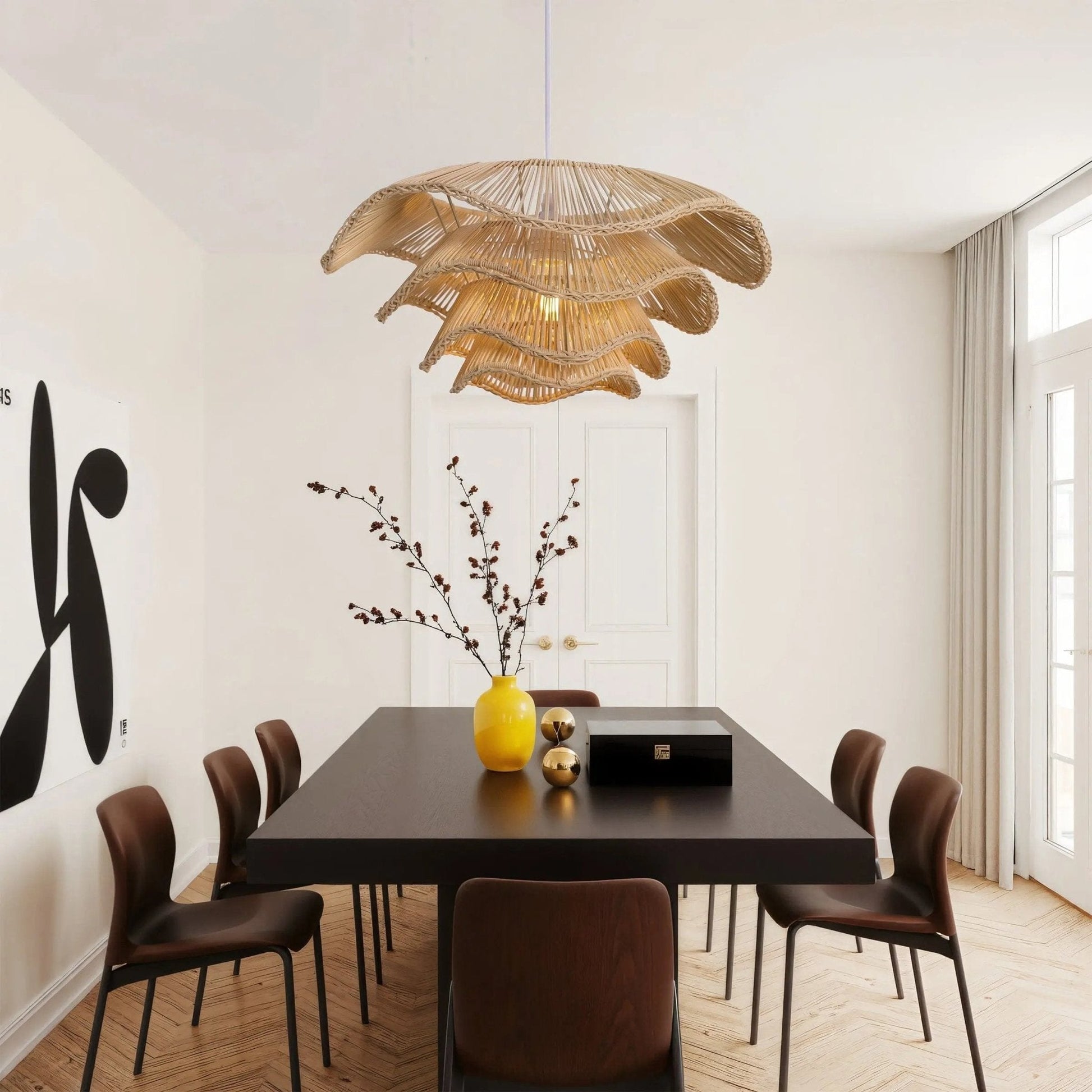 Lightsin Multi - tiered rattan pendant lamp - House Comfort