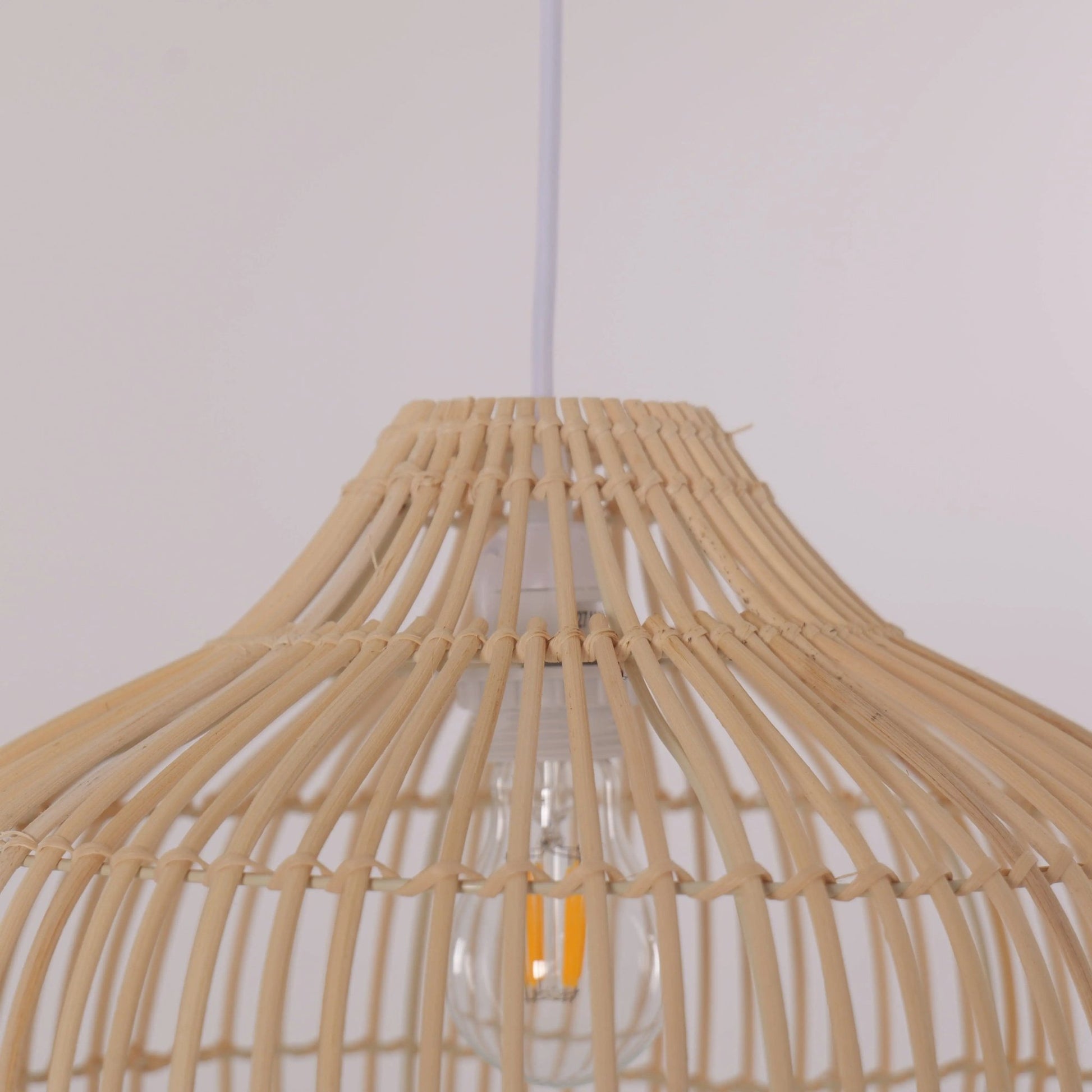 Lightsin Natural Bamboo Basket Shape Pendant Light - House Comfort