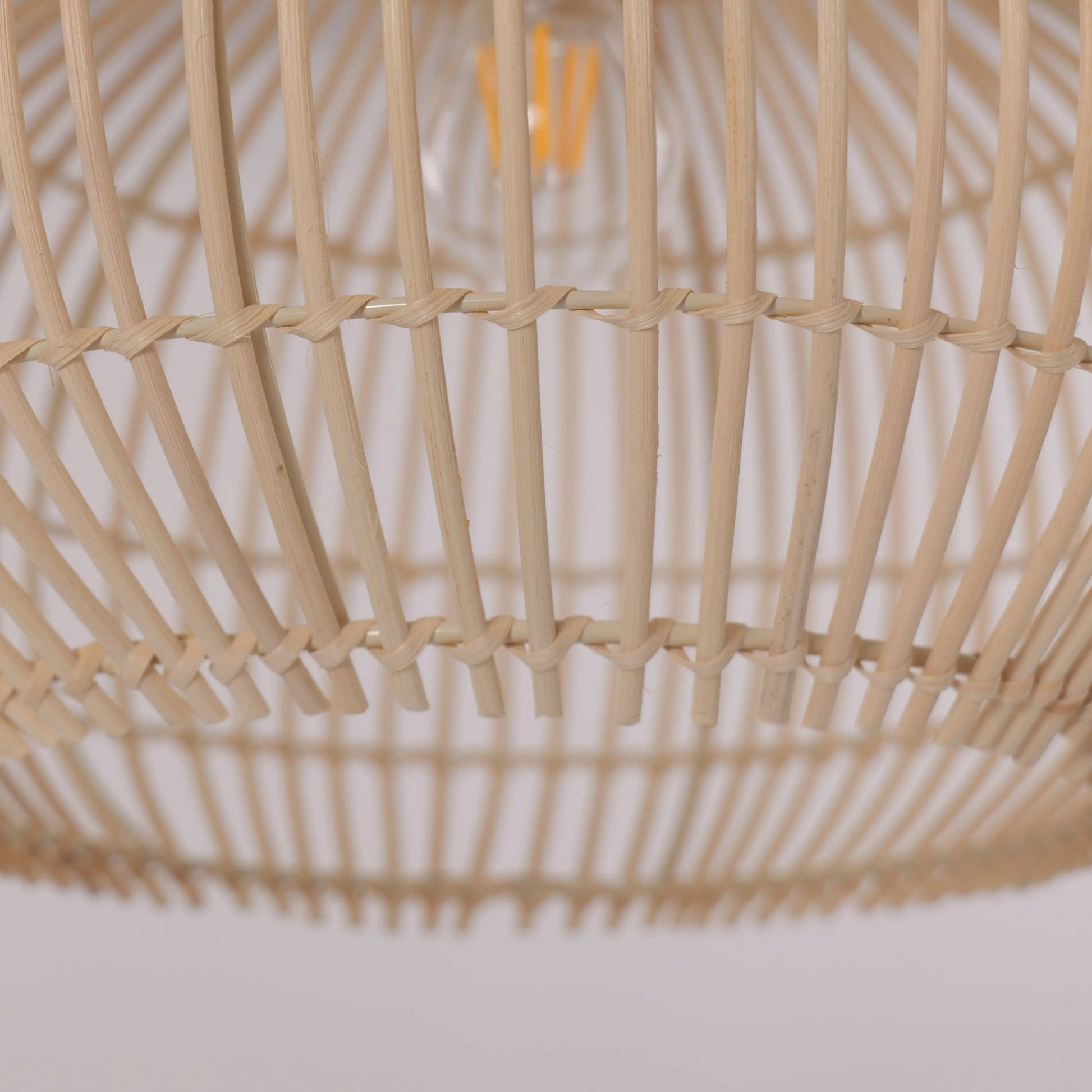 Lightsin Natural Bamboo Basket Shape Pendant Light - House Comfort