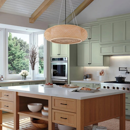 Lightsin Natural Bamboo Pendant Light for Warm Ambiance Décor - House Comfort