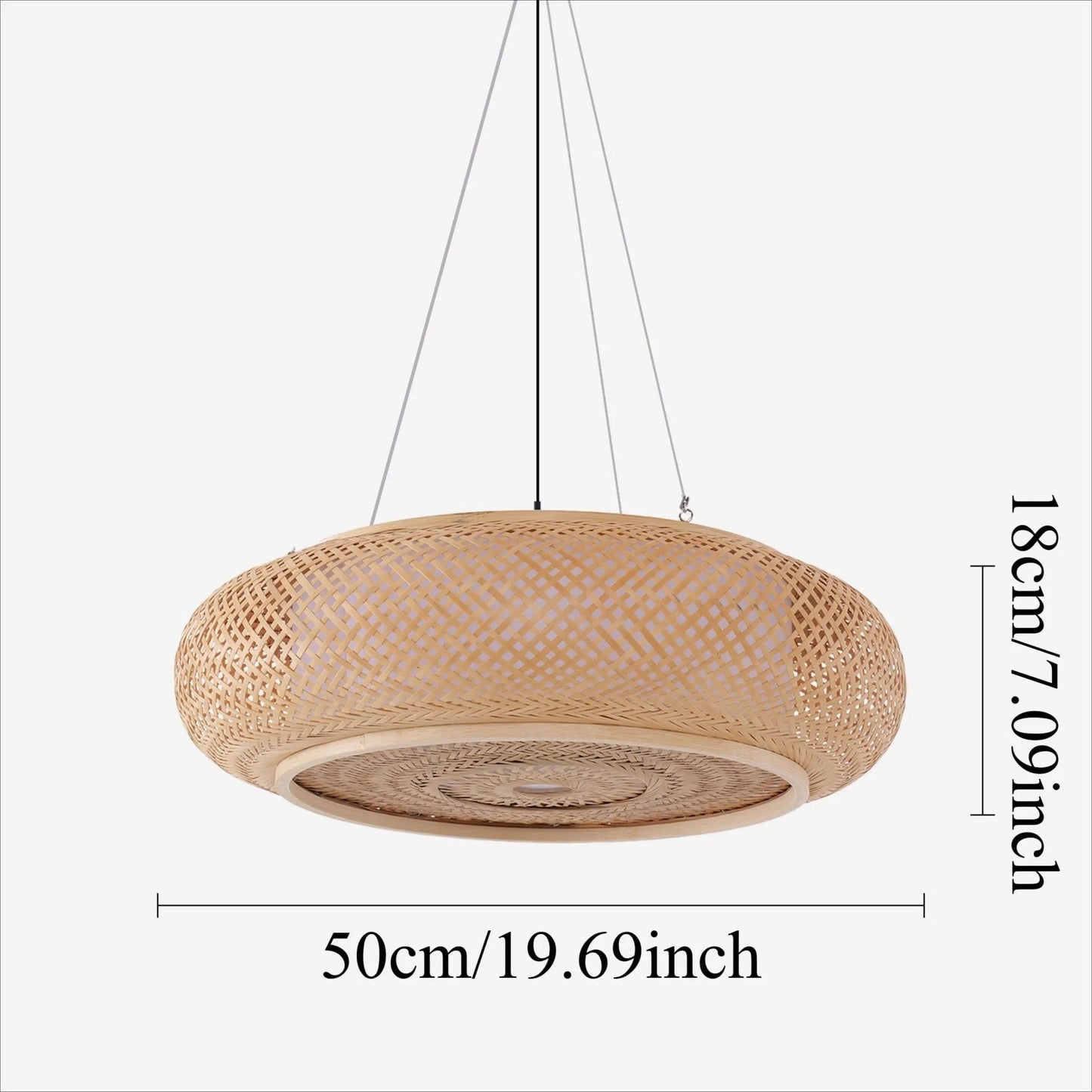 Lightsin Natural Bamboo Pendant Light for Warm Ambiance Décor - House Comfort
