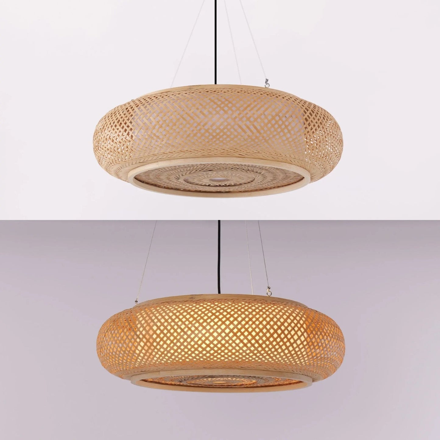 Lightsin Natural Bamboo Pendant Light for Warm Ambiance Décor - House Comfort