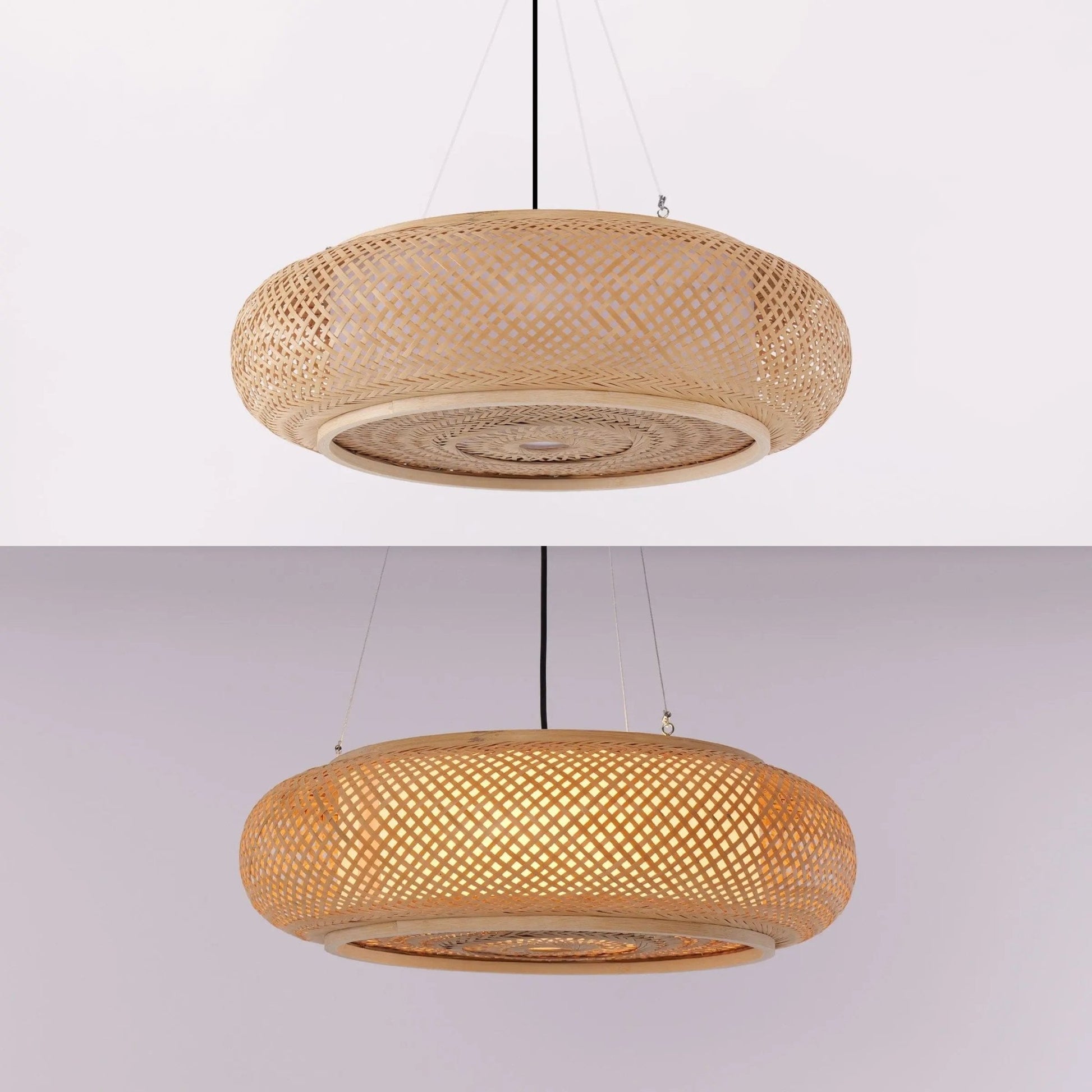 Lightsin Natural Bamboo Pendant Light for Warm Ambiance Décor - House Comfort