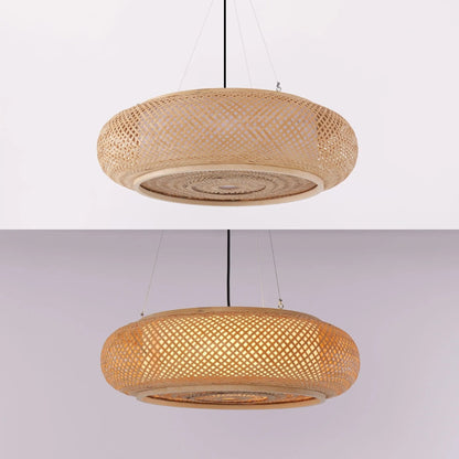 Lightsin Natural Bamboo Pendant Light for Warm Ambiance Décor - House Comfort