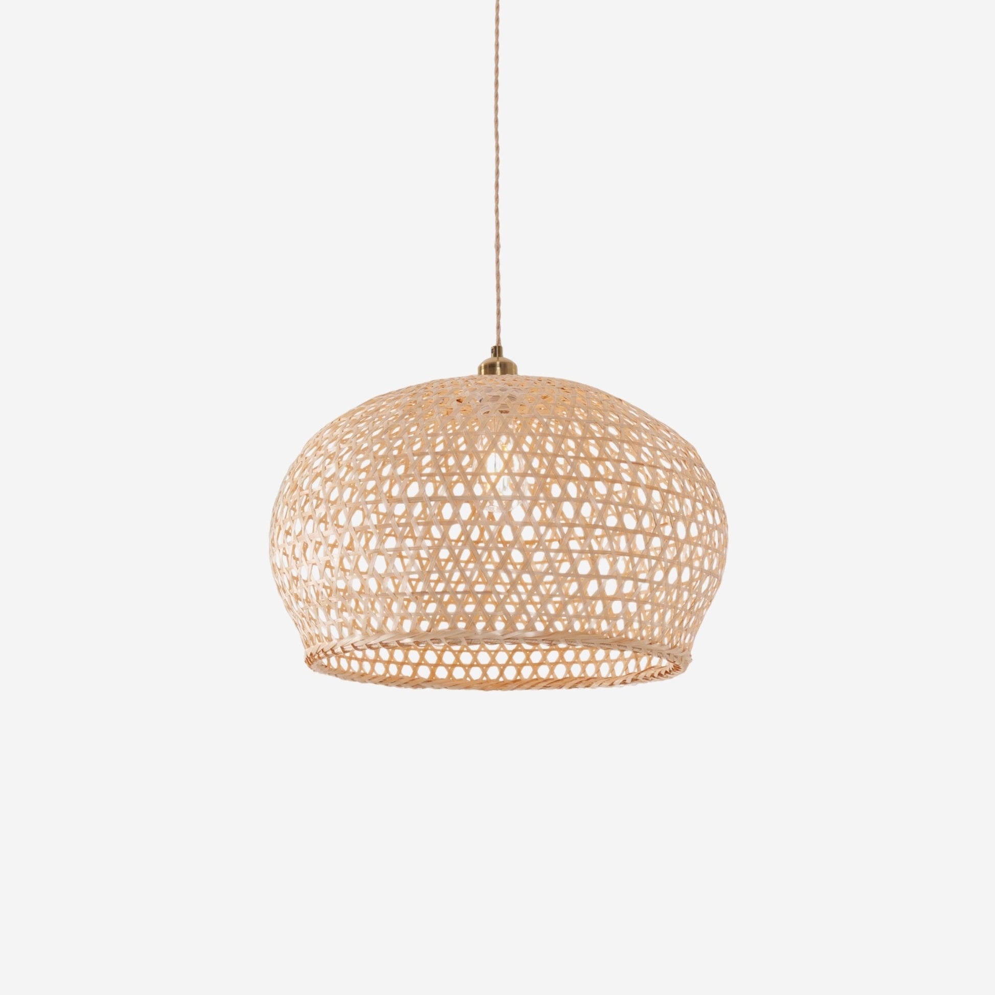 Lightsin Natural Bamboo Pendant Light with Handwoven Lampshades in Four Sizes - House Comfort