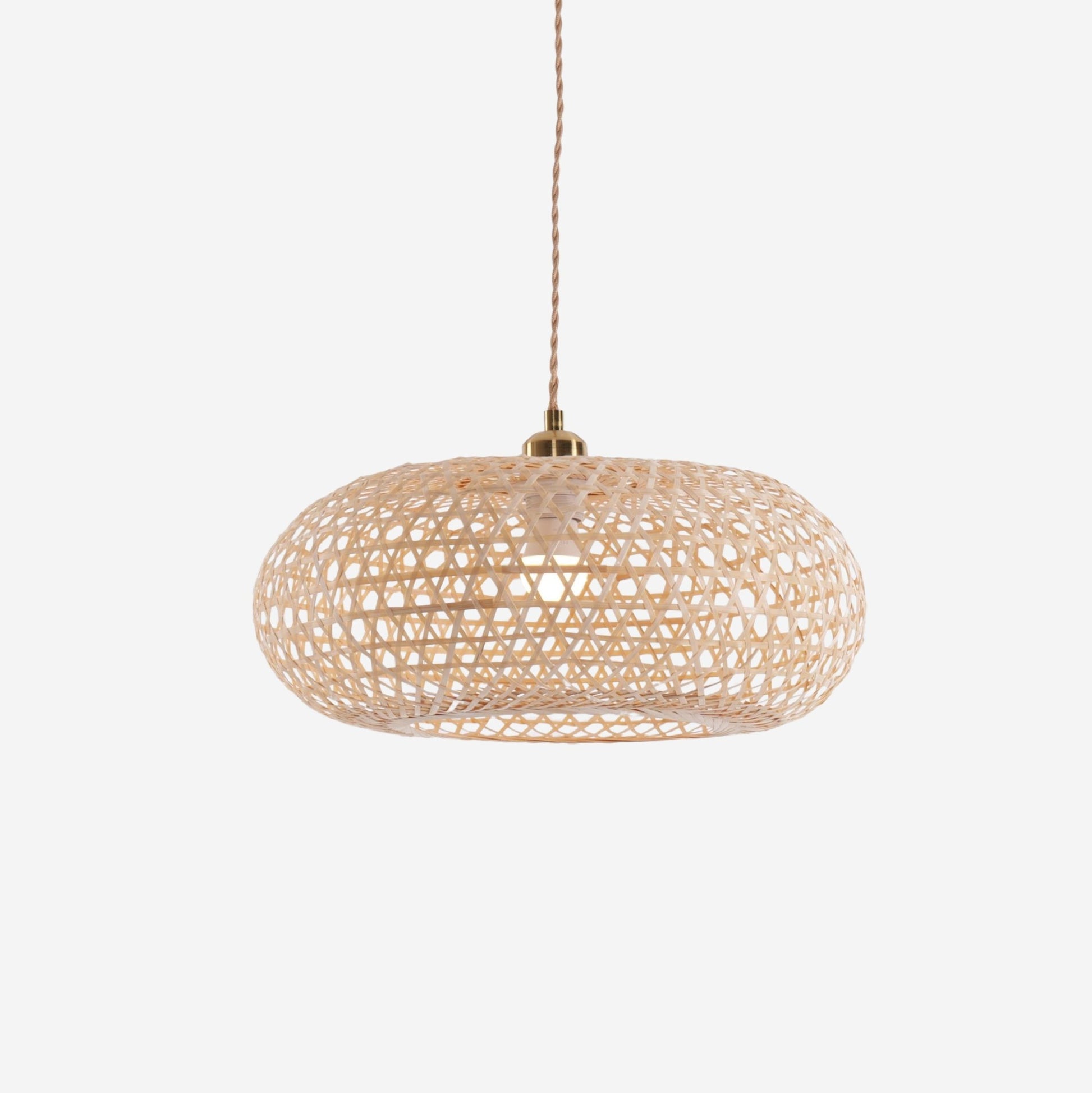 Lightsin Natural Bamboo Pendant Light with Handwoven Lampshades in Four Sizes - House Comfort