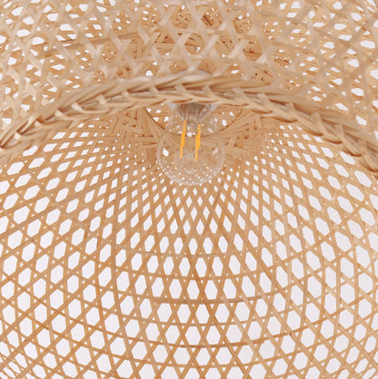 Lightsin Natural Bamboo Pendant Light with Handwoven Lampshades in Four Sizes - House Comfort