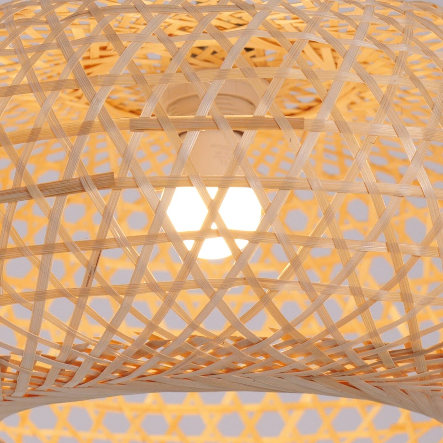 Lightsin Natural Bamboo Pendant Light with Handwoven Lampshades in Four Sizes - House Comfort