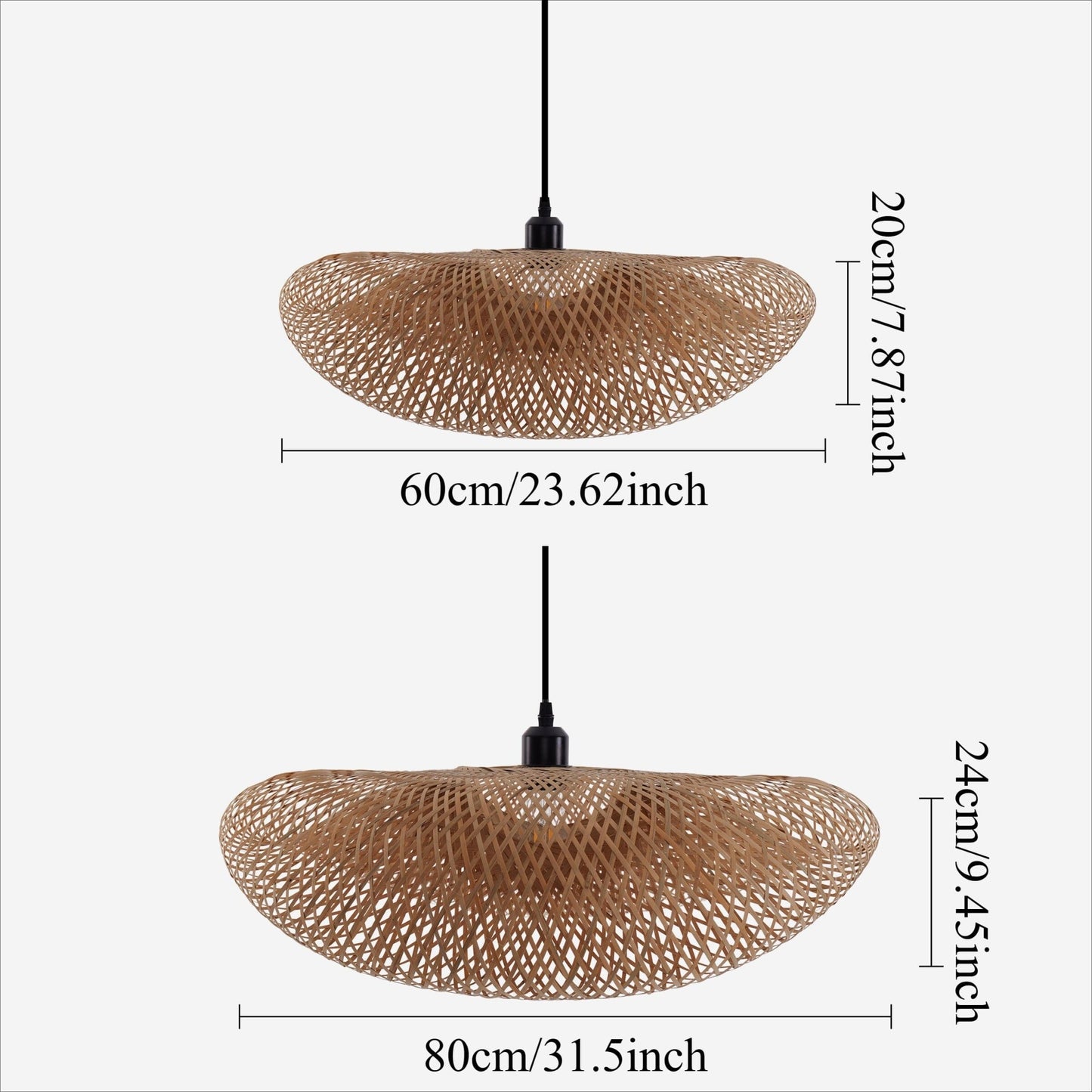 Lightsin Natural Handmade Eco - Friendly Bamboo Pendant Light for Dining Room - House Comfort