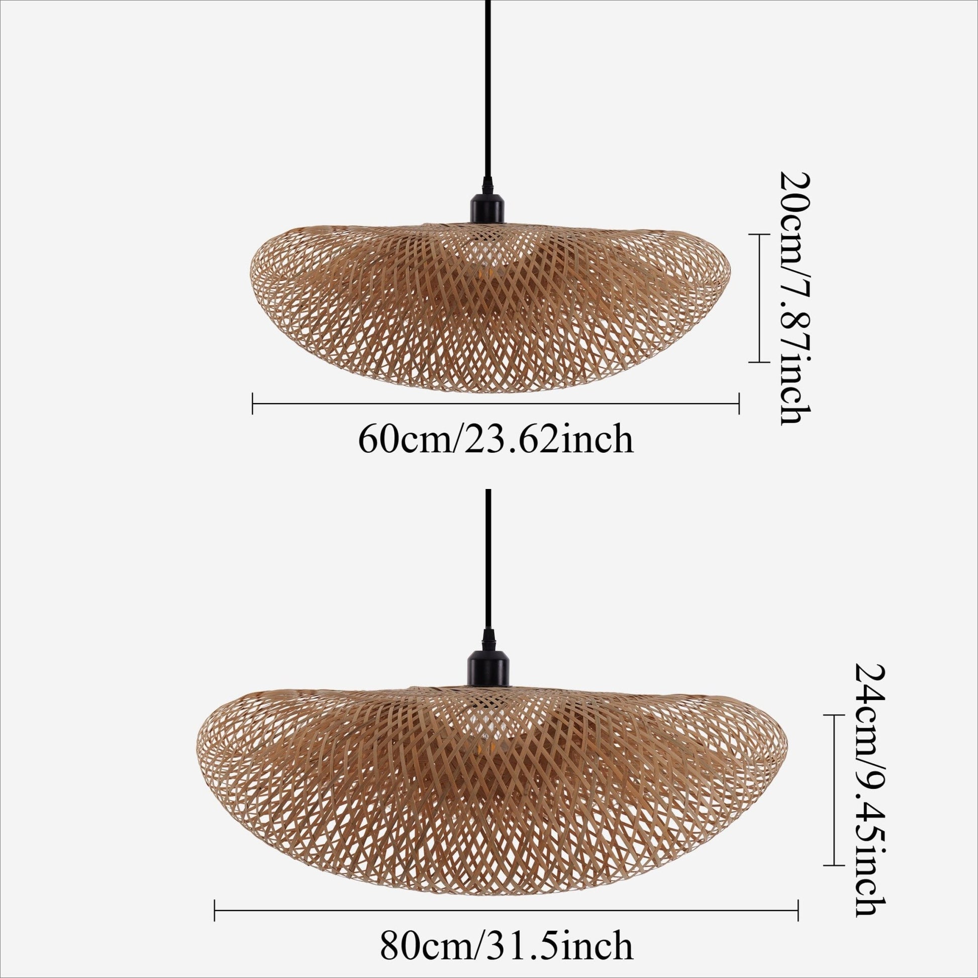 Lightsin Natural Handmade Eco - Friendly Bamboo Pendant Light for Dining Room - House Comfort