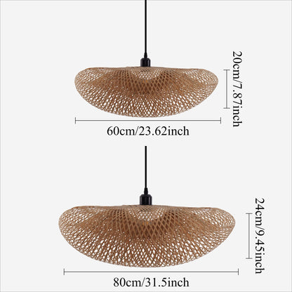 Lightsin Natural Handmade Eco - Friendly Bamboo Pendant Light for Dining Room - House Comfort