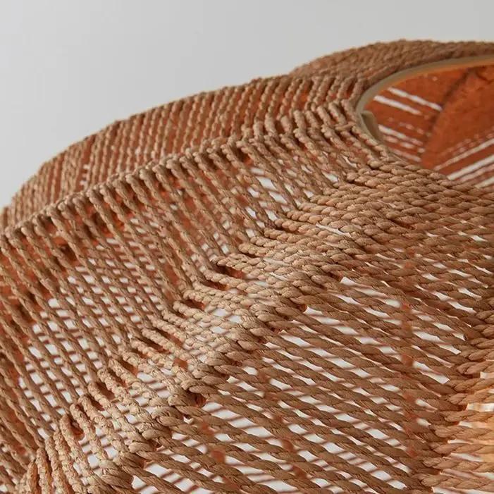 Lightsin Natural Handwoven Hemp Rope Oval Kitchen Pendant Lighting - House Comfort