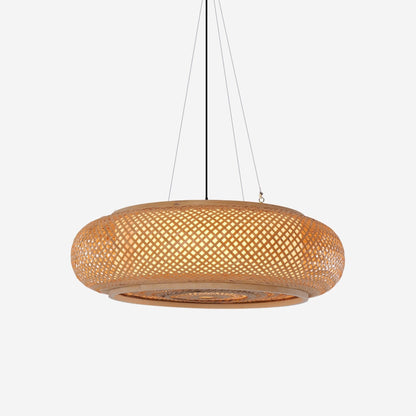 Lightsin Natural Pendant Light – Handwoven Bamboo Ceiling Pendant Light for Kitchen, Dining, and Bedroom Ambiance - House Comfort