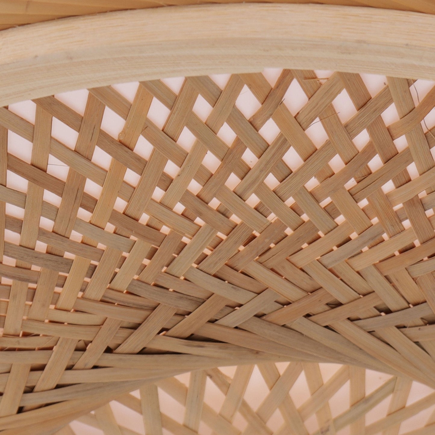 Lightsin Natural Pendant Light – Handwoven Bamboo Ceiling Pendant Light for Kitchen, Dining, and Bedroom Ambiance - House Comfort