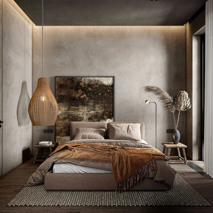 Lightsin Natural Rattan and Bamboo Pendant Light with Iron Frame - House Comfort