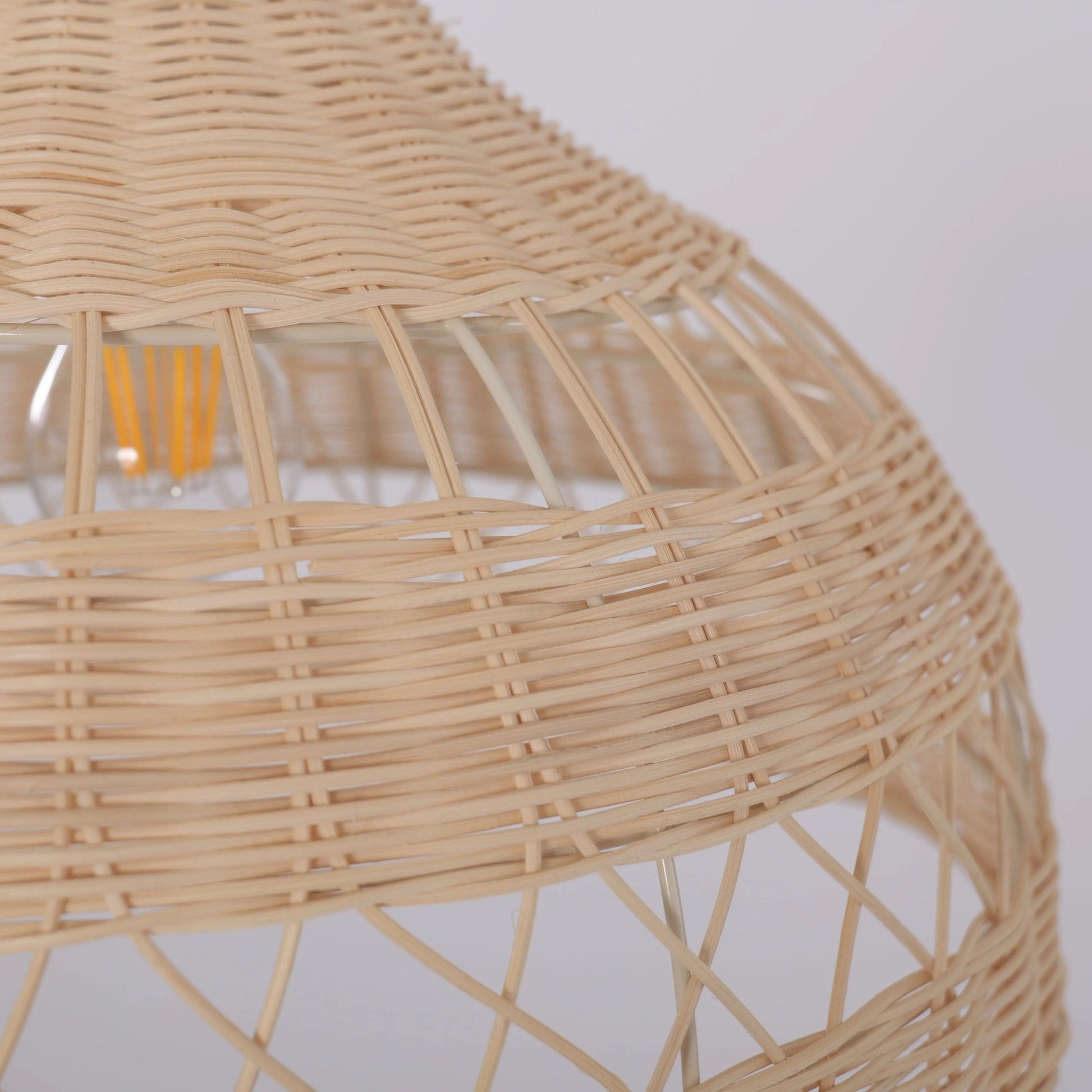 Lightsin Natural Rattan Pendant Light - Handwoven Ceiling Light, Durable & Rustic - House Comfort