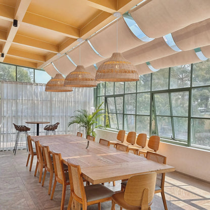 Lightsin Natural Rattan Pendant Light - Handwoven Ceiling Light, Durable & Rustic - House Comfort