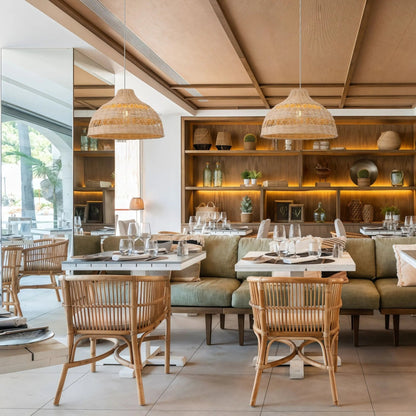 Lightsin Natural Rattan Pendant Light - Handwoven Ceiling Light, Durable & Rustic - House Comfort