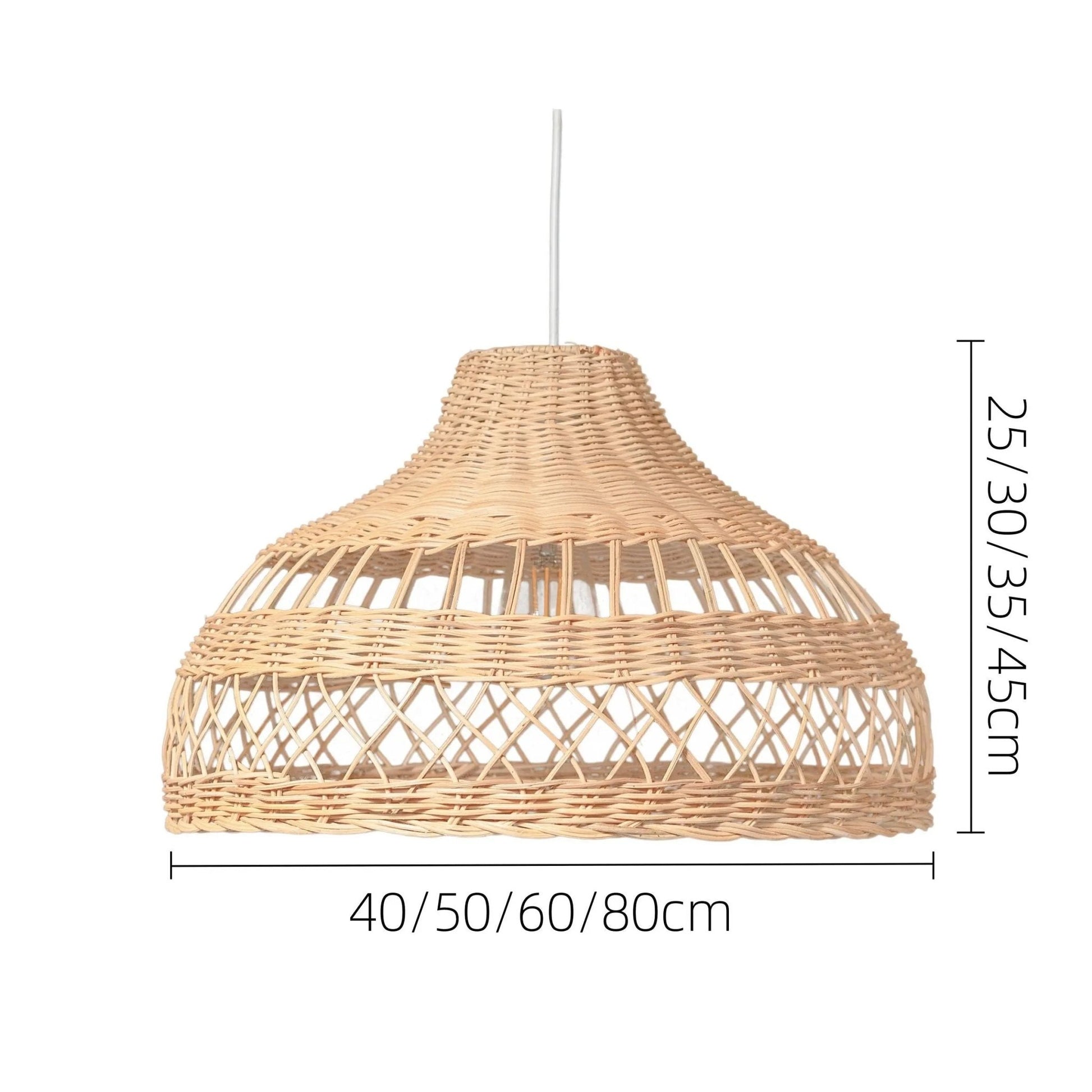 Lightsin Natural Rattan Pendant Light - Handwoven Ceiling Light, Durable & Rustic - House Comfort