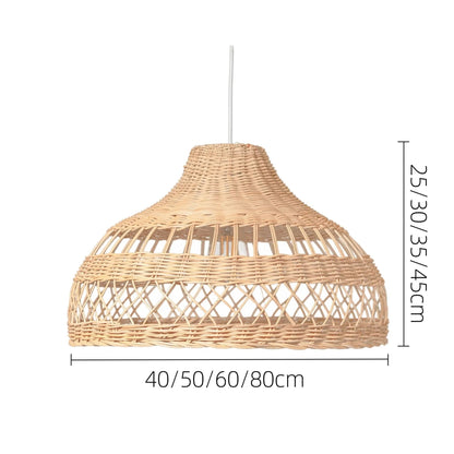 Lightsin Natural Rattan Pendant Light - Handwoven Ceiling Light, Durable & Rustic - House Comfort