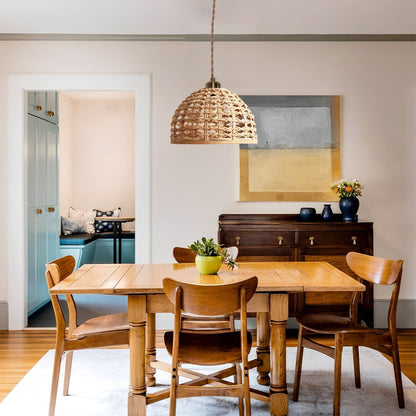 Lightsin Nature - Inspired Wooden Dome Warm Glow Pendant Light - House Comfort