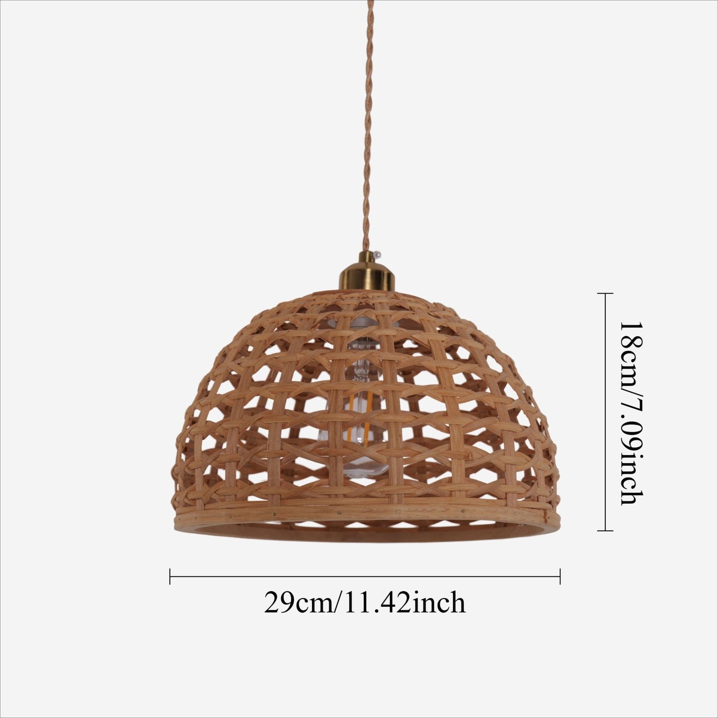 Lightsin Nature - Inspired Wooden Dome Warm Glow Pendant Light - House Comfort