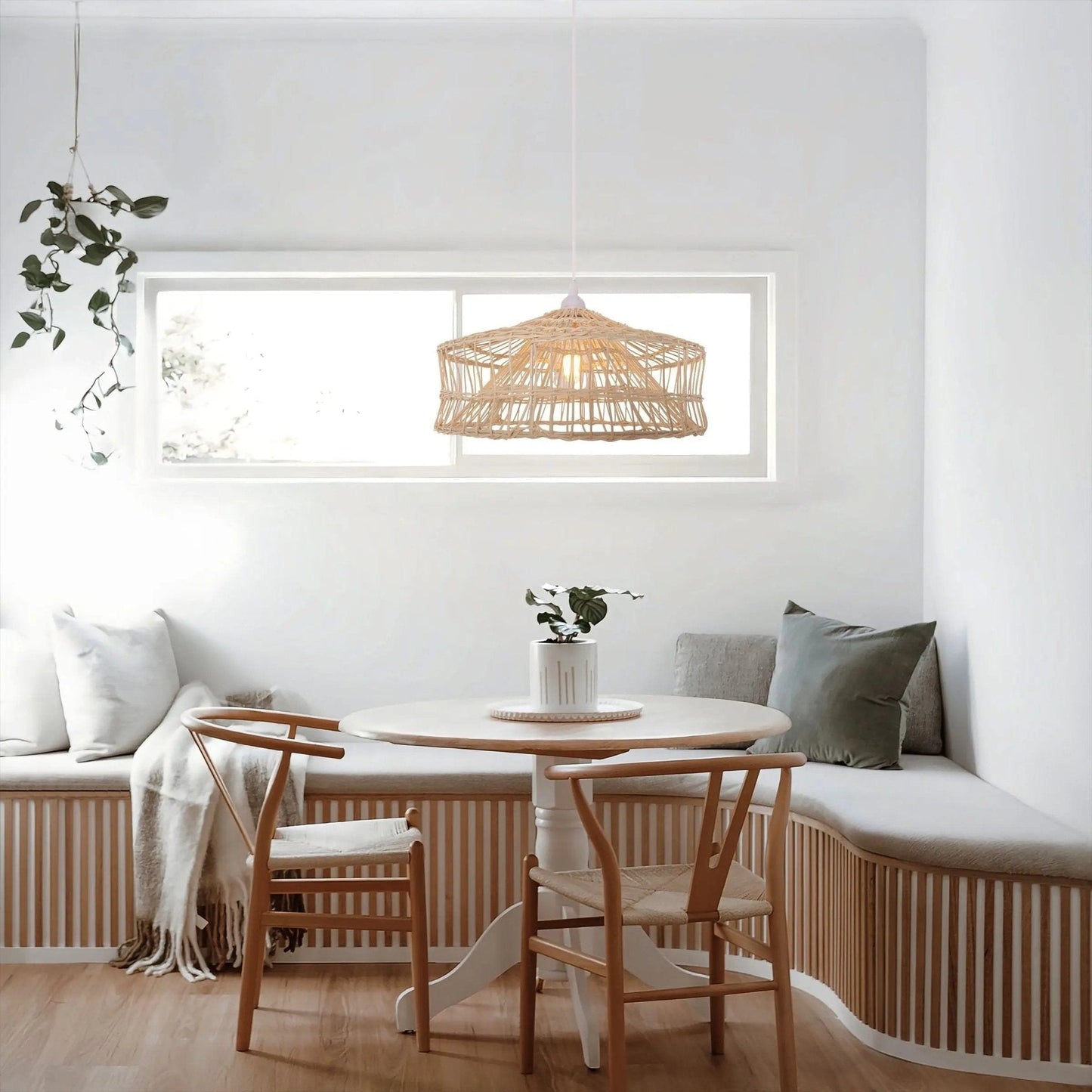 Lightsin NestLine Handwoven Shallow Pendant Lamp - House Comfort