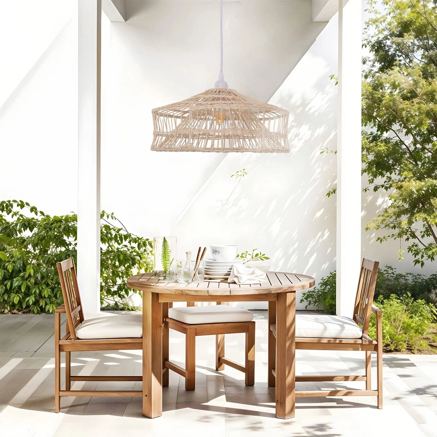 Lightsin NestLine Handwoven Shallow Pendant Lamp - House Comfort