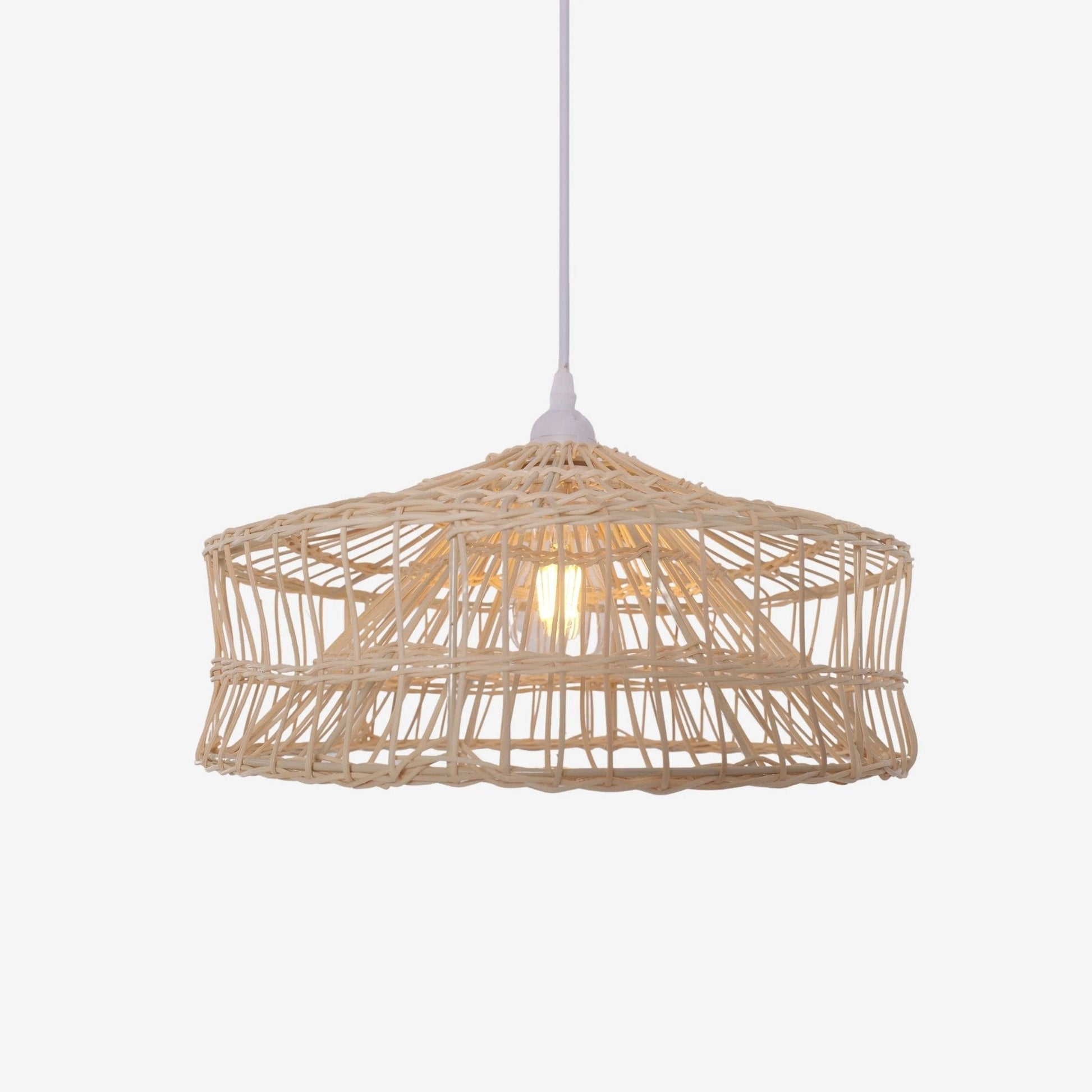 Lightsin NestLine Handwoven Shallow Pendant Lamp - House Comfort