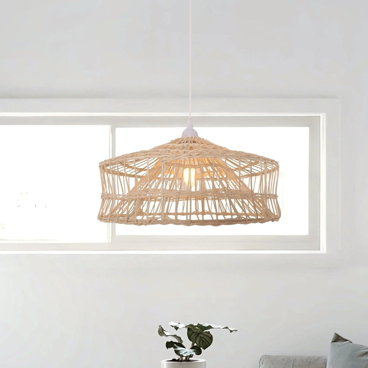 Lightsin NestLine Handwoven Shallow Pendant Lamp - House Comfort