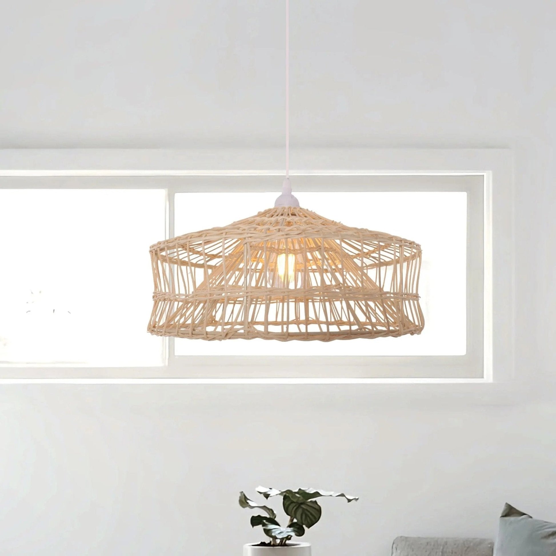 Lightsin NestLine Handwoven Shallow Pendant Lamp - House Comfort