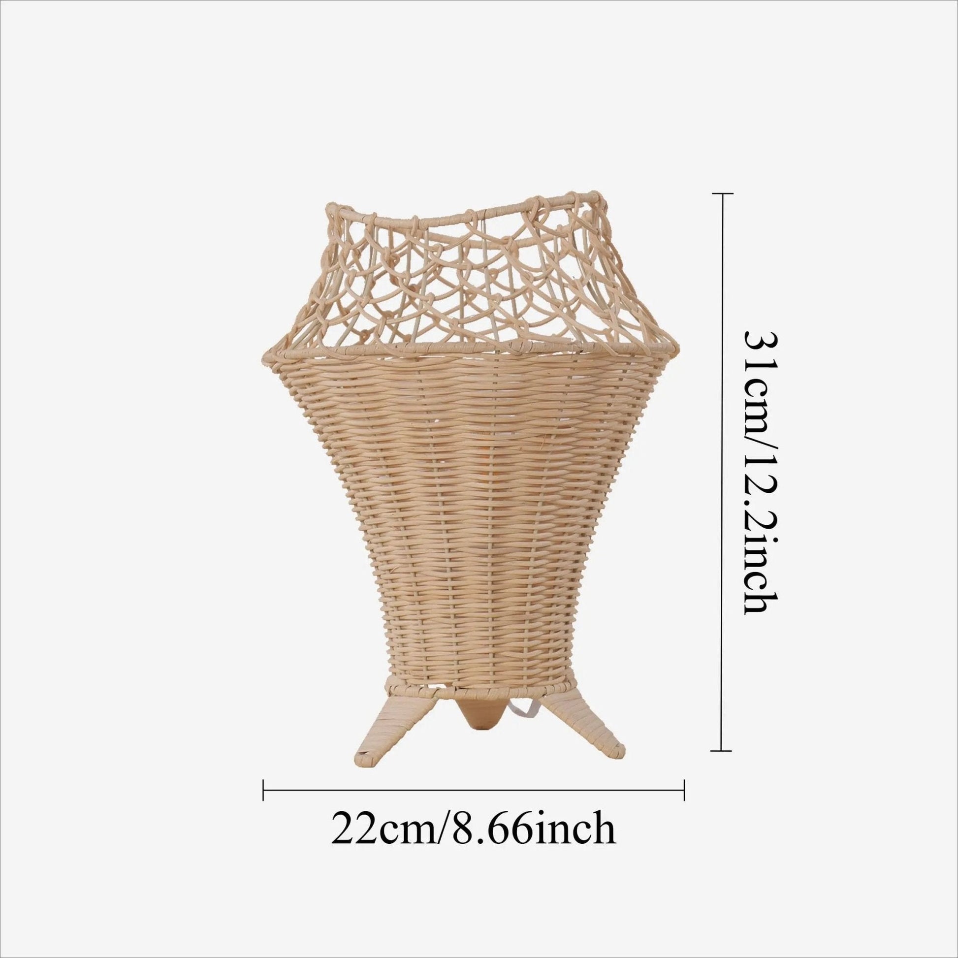 Lightsin Net - Pattern Fish - Mouth Design Rattan Table Lamp - House Comfort