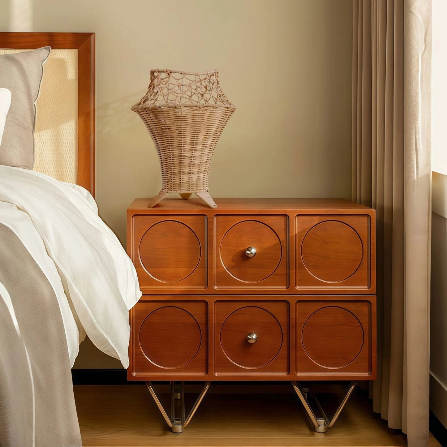 Lightsin Net - Pattern Fish - Mouth Design Rattan Table Lamp - House Comfort