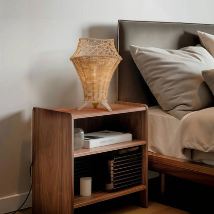 Lightsin Net - Pattern Fish - Mouth Design Rattan Table Lamp - House Comfort