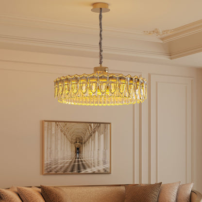 Lightsin Opulent Crystal Elegance Adjustable Pendant Light - House Comfort