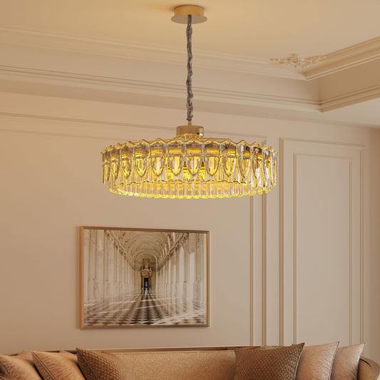 Lightsin Opulent Crystal Elegance Adjustable Pendant Light - House Comfort