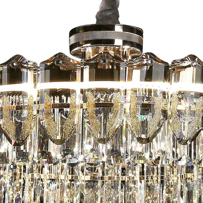 Lightsin Opulent Crystal Elegance Adjustable Pendant Light - House Comfort