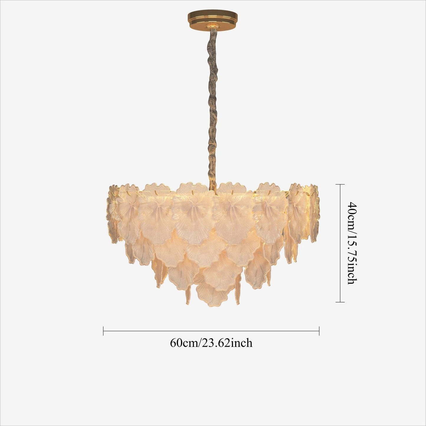 Lightsin Opulent Glow Elegant Glass Chandelier with Adjustable Elegance - House Comfort