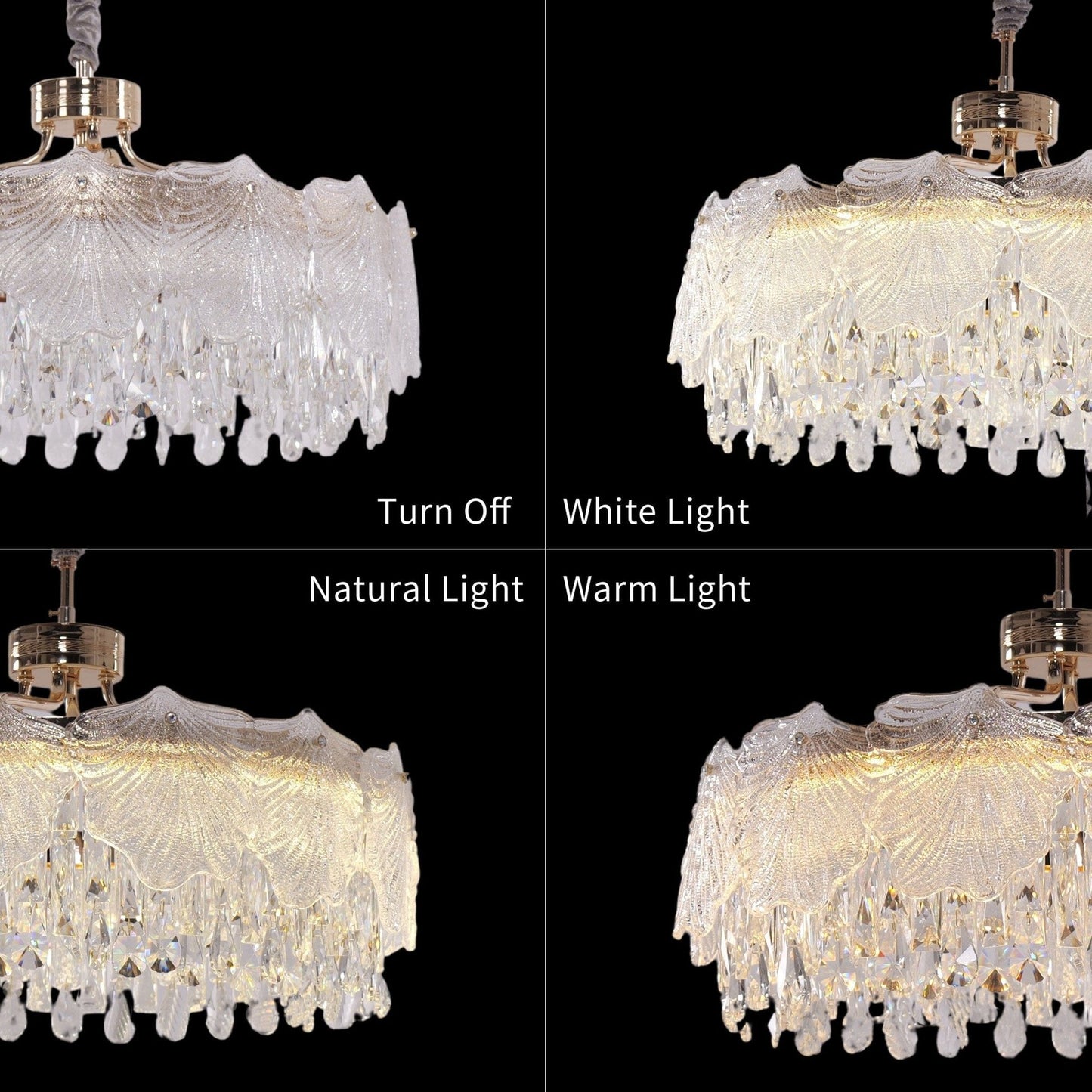 Lightsin Opulent Gold Chandelier Ceiling Light with Crystal Accents - House Comfort