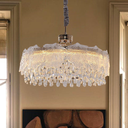 Lightsin Opulent Gold Chandelier Ceiling Light with Crystal Accents - House Comfort