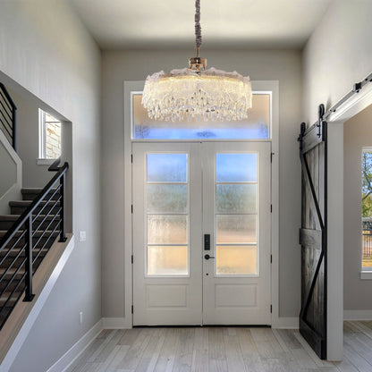 Lightsin Opulent Gold Chandelier Ceiling Light with Crystal Accents - House Comfort