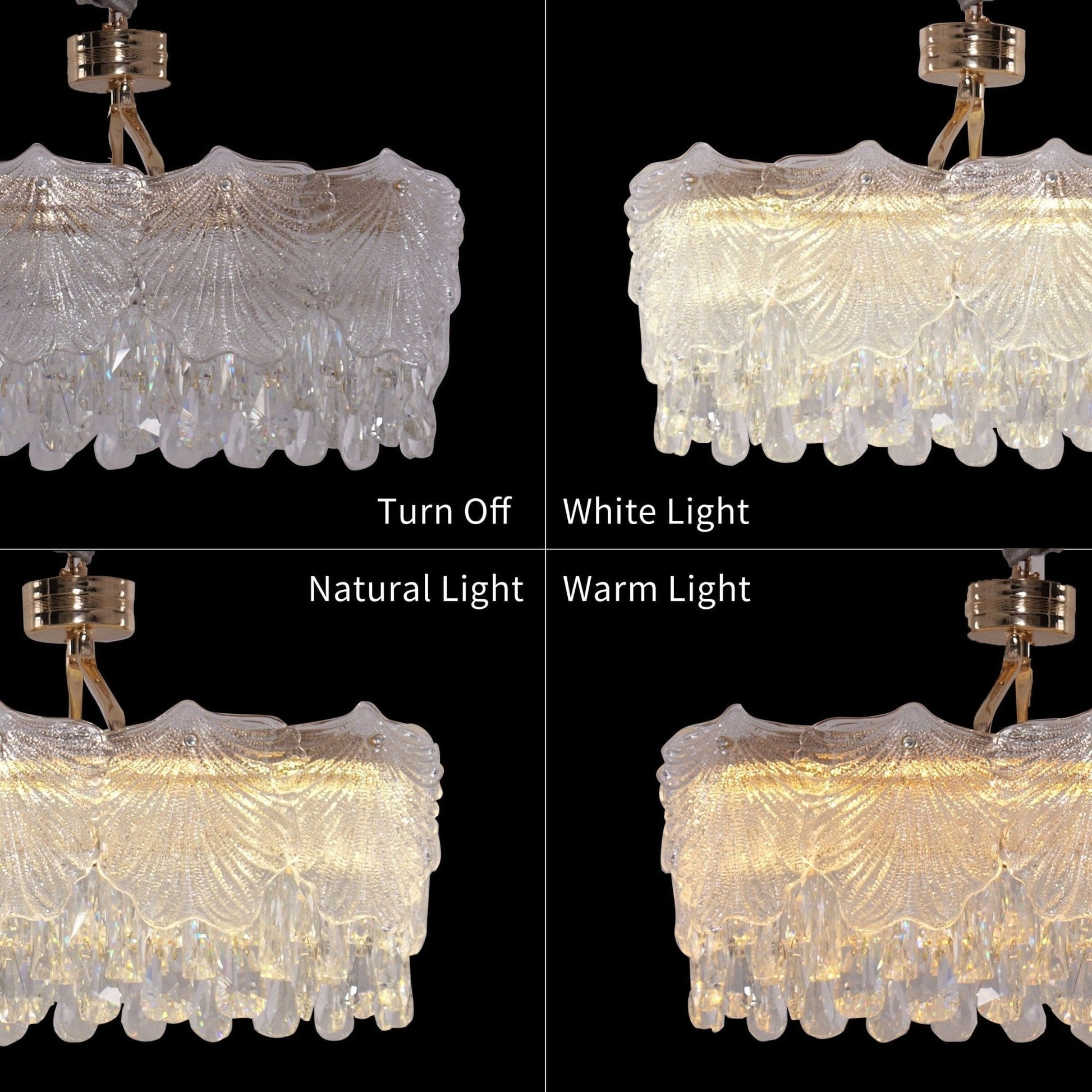 Lightsin Opulent Gold Chandelier Ceiling Light with Crystal Accents - House Comfort
