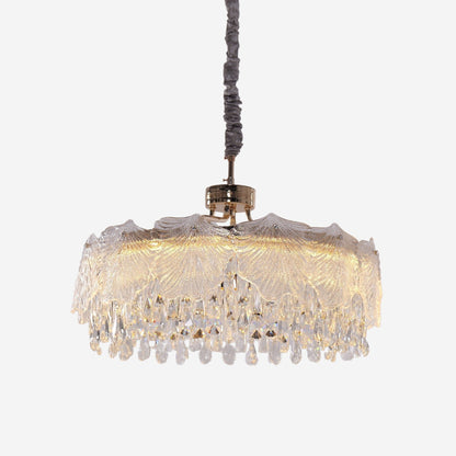 Lightsin Opulent Gold Chandelier Ceiling Light with Crystal Accents - House Comfort