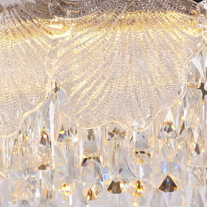 Lightsin Opulent Gold Chandelier Ceiling Light with Crystal Accents - House Comfort