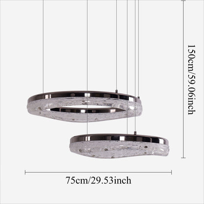 Lightsin Pearl Black Wave LED Chandelier in Aluminum Alloy Modern Ceiling Light - House Comfort
