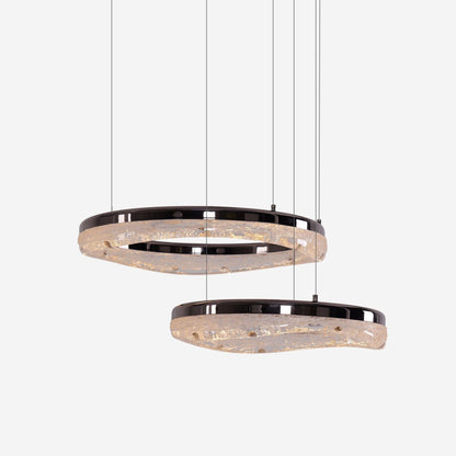 Lightsin Pearl Black Wave LED Chandelier in Aluminum Alloy Modern Ceiling Light - House Comfort