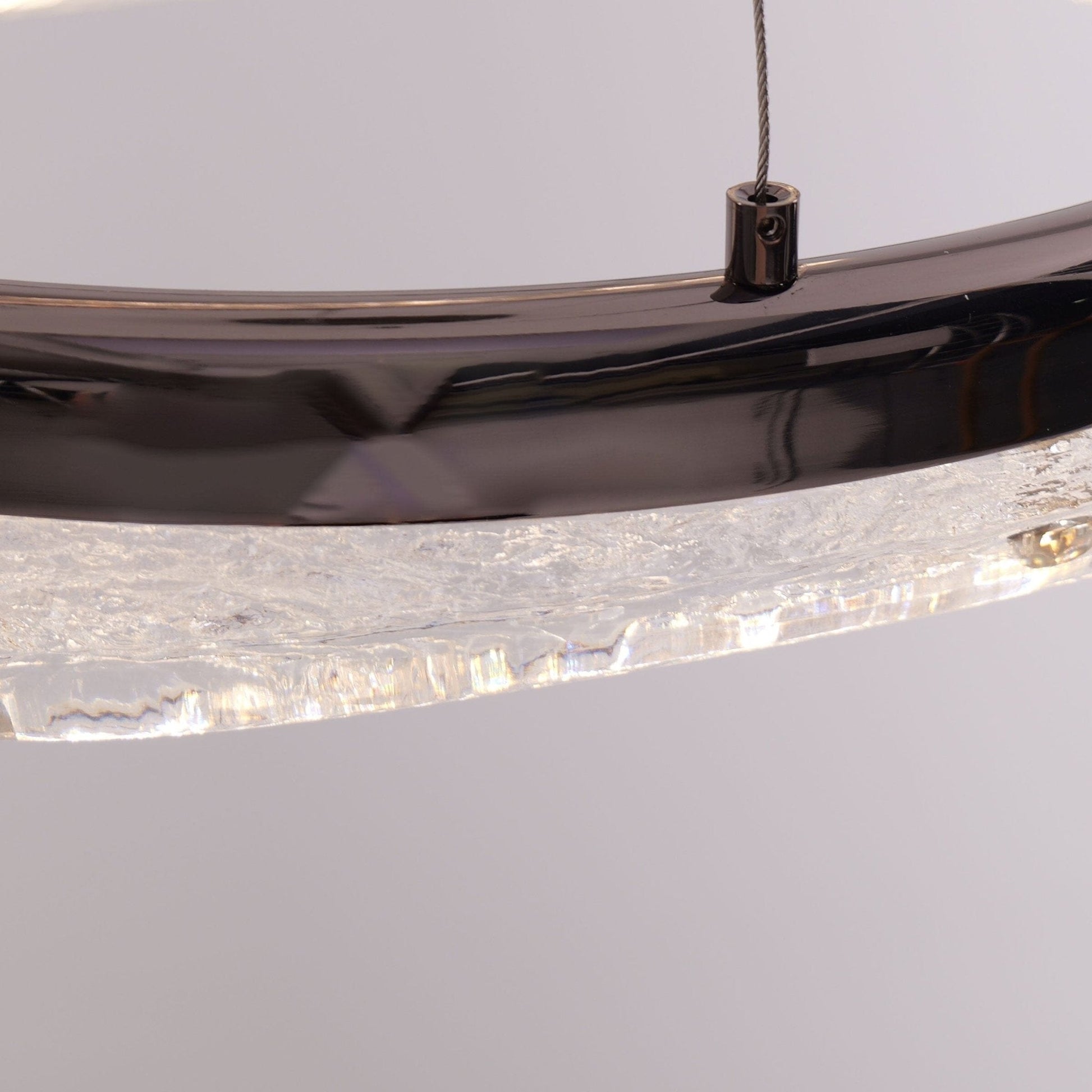 Lightsin Pearl Black Wave LED Chandelier in Aluminum Alloy Modern Ceiling Light - House Comfort